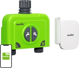 Controlador inteligente de riego Wi‑Fi para 2 zonas con puerta de enlace RAINPOINT