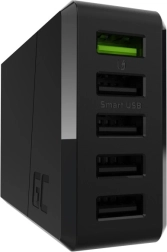 Cargador de red GREENCELL ChargeSource 5, 52 W, 5× USB con carga rápida