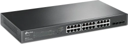 Switch TP-Link JetStream de 28 puertos gigabit PoE+ con 4 SFP