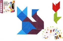 Mosaico de madera triángulos