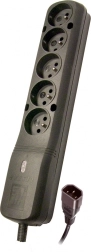 Regleta de extensión con protección contra sobretensiones LZ-530 BW 1,5 m con conector IEC