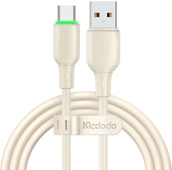 Cable USB‑C Mcdodo con LED 1,2 m, beige