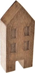 Decoración de madera casita de madera de mango 15 cm