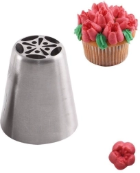 Boquilla rusa de repostería tulipán de acero inoxidable