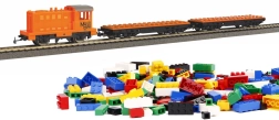 Juego de inicio Piko: tren de construcción con locomotora diésel