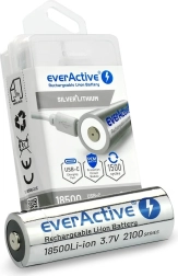 Batería recargable EverActive 18500 Li-ion 3,7 V 2100 mAh USB-C