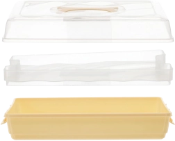 Recipiente para tarta Karpatka con bandeja y asa 44 × 30 × 13 cm