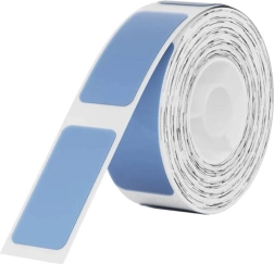 Etiquetas térmicas Niimbot azules transparentes 14x30 mm