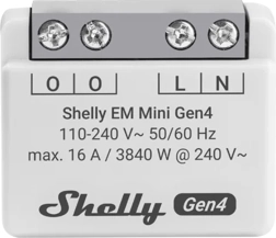 Medidor de consumo de energía Shelly EM Mini Gen4 con Wi‑Fi y Matter