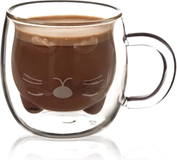 Vaso térmico de doble pared con gato 270 ml