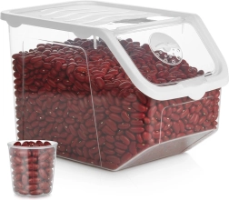 Recipiente transparente para frutas y verduras con tapa de 12 l