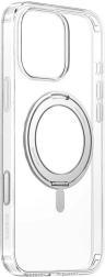 Funda magnética transparente con soporte BASEUS SkyRing 360° para iPhone 16 Pro
