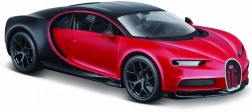 Modelo de coche Bugatti Chiron Sport negro-rojo
