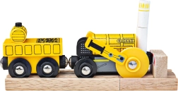 Bigjigs Rail réplica de madera de la locomotora Rocket con 2 vías