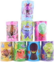 Hucha metálica con motivo de monstruitos 15 × 10 cm
