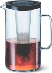 Jarra de vidrio de 2,5 l con inserto para hielo, colores surtidos
