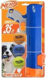 Nerf Dog lanzador de pelotas 30 cm sin clip + 3 pelotas de tenis chirriantes 5 cm