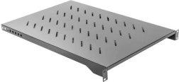 Bandeja para armario de 19" 1U, 1000 mm, 483 × 750 mm, negra