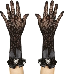 Manguitos con motivo de telarañas