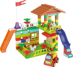 L-W Toys junior bloques granja – set de construcción para los más pequeños, 120 pcs