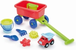 Carrito infantil con regadera y set de arena