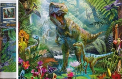 Pintura de diamantes – mundo de dinosaurios 30 × 40 cm