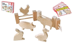Granja de madera TEDDIES – set de construcción para niños a partir de 3 años