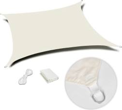 Toldo de sombra cuadrado impermeable 3×3 m MultiGarden – Béžová