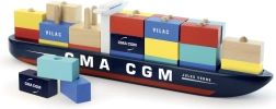 Barco portacontenedores de madera CMA CGM Jules Verne – rompecabezas VILAC