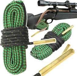 Cuerda de limpieza para cañón con cepillos de latón integrados 5.56/.223/.22