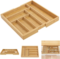 Organizador de cajón para cubiertos de bambú extensible GreenBlue