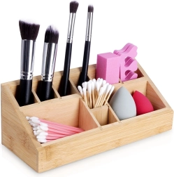 Organizador de cosméticos de bambú Eleganza