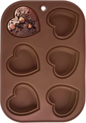 Molde de silicona para muffins corazón, 6 uds. – ORION