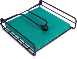 Soporte metálico para servilletas con brazo de presión 19 × 19,5 cm – negro