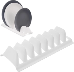 Soporte blanco para platos y tapas 29,5 × 13,5 × 6 cm
