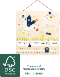 Calendario didáctico con reloj SMALL FOOT
