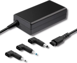 Cargador para portátiles HP 65W con 3 puntas intercambiables y cable de alimentación