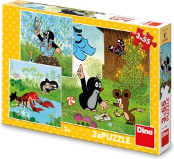 Puzzle Dino El Topo y los pantaloncitos azules 3×55 piezas