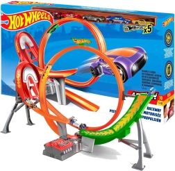 Hot Wheels Power Shift Raceway – pista de carreras con loop y 5 coches