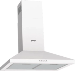 Campana extractora de chimenea blanca