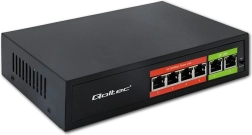 Switch de red Fast Ethernet PoE 4× RJ45 + 2× RJ45 uplink 65 W 10/100 Mb/s
