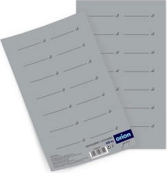 Pegatinas para especieros Grey rectangulares en blanco 28 uds gris CZ/SK