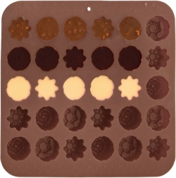 Molde de silicona para bombones Sillinie, 30 formas florales