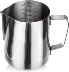 Jarra de leche de acero inoxidable con marcas 580 ml