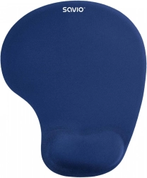 Alfombrilla ergonómica de gel para ratón SAVIO con reposamuñecas – azul oscuro