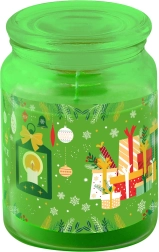 Vela roja mate en vaso de vidrio con tapa 510 g