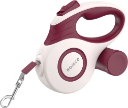 Correa automática Rojeco para perros de 5 m, roja