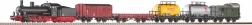 Set de inicio Piko tren de mercancías con locomotora de vapor BR 55 DB, H0