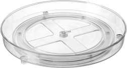 Organizador giratorio de 27 cm de plástico transparente