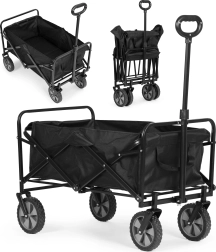 Carrito de transporte plegable grande negro ModernHome